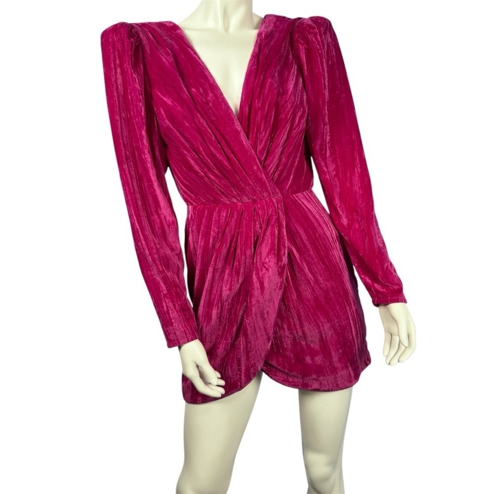 Lovers + Friends Cace Crushed Velvet XS Mini Dress New Romantic Tunic